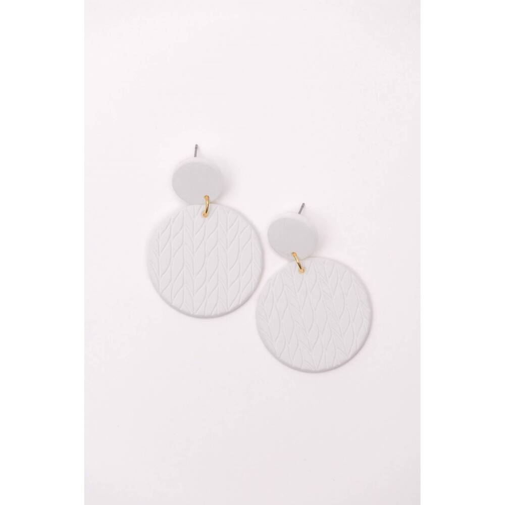NEW 123 AMORE women's falling petals earrings in cream